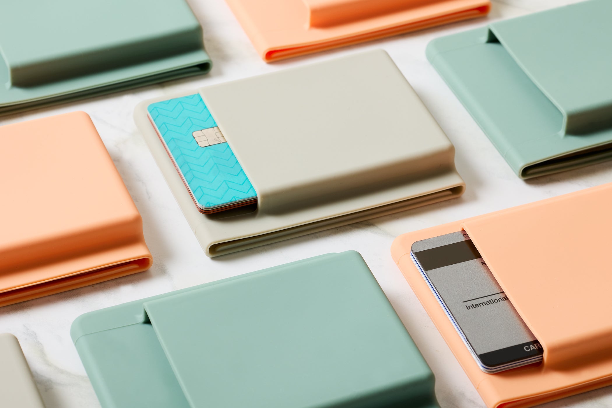 Peeler Wallet. Silicone slim wallet. Holds 8 card and 15 bills. Variety of colors.